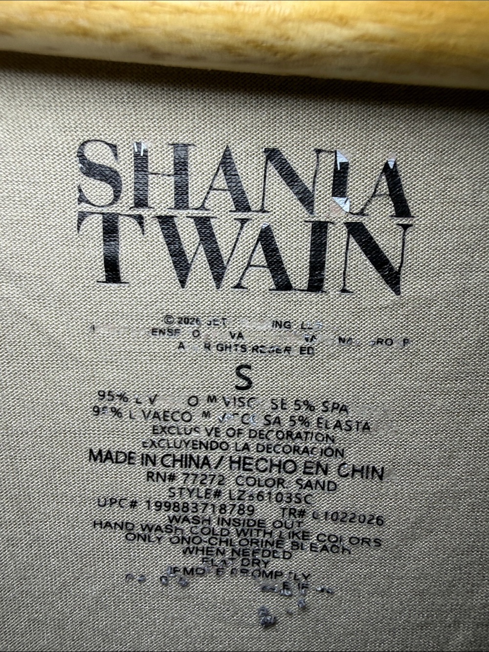 Shania Twain Women's Tank Top & Shorts 2 Piece Pajama Set Size Small Sand - Picture 9 of 13